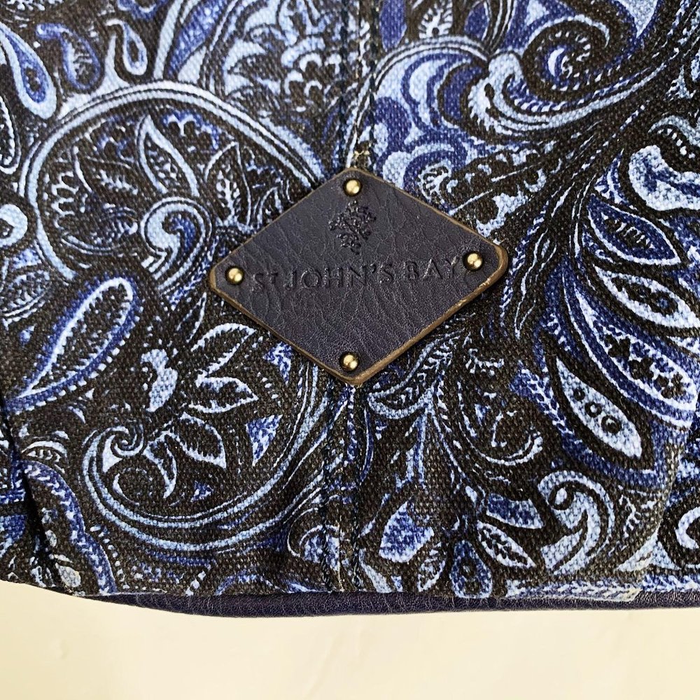 St. John's bay purse blue paisley - Picture 12 of 16